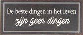 Clayre & Eef Tekstbord 6Y3267 30*13 cm - Bruin Metaal  Wandbord  Quote Bord  Spreuk