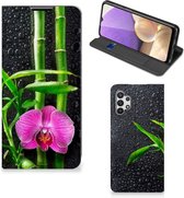 Hoesje Geschikt voor Samsung Galaxy A32 5G Wallet Bookcase Orchidee