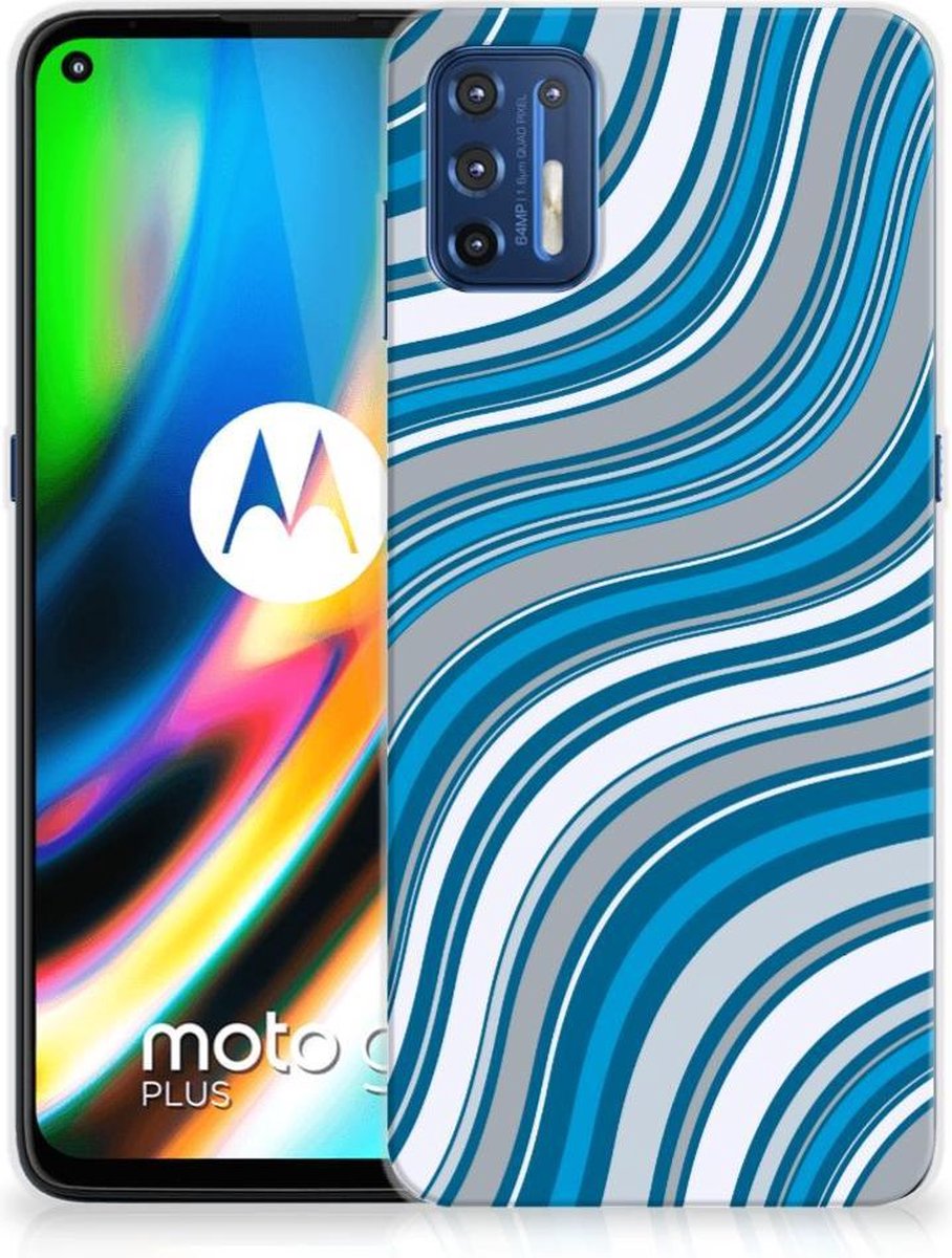 Motorola Moto G9 Plus TPU bumper Waves Blue