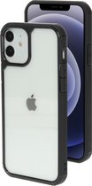 Mobiparts Rugged Doorzichtig Transparant Case Apple iPhone 12/12 Pro Zwart hoesje