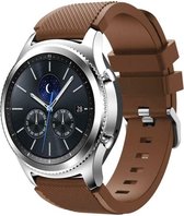 Siliconen Smartwatch bandje - Geschikt voor  Samsung Gear S3 silicone band - koffiebruin - Horlogeband / Polsband / Armband