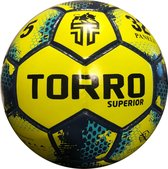 Torro Superior Voetbal Fluogeel/Blauw Maat 5