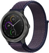 Nylon Smartwatch bandje - Geschikt voor  Garmin Venu nylon band - paars-blauw - Horlogeband / Polsband / Armband