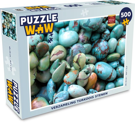 Puzzel 500 stukjes Edelsteen Turquoise - Verzameling turkoois stenen -  PuzzleWow... | bol.com