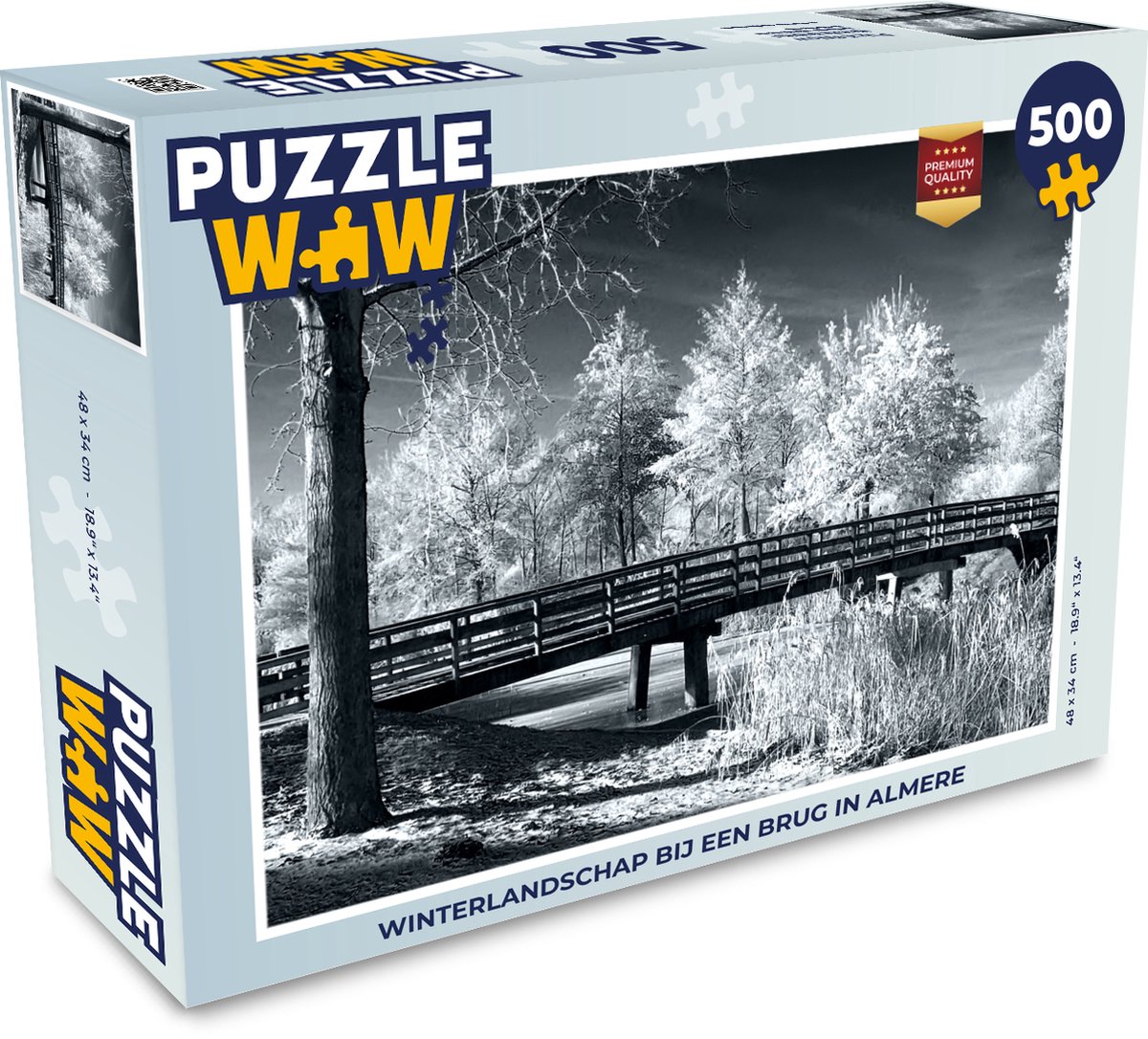vacuüm Kauwgom ten tweede Puzzel 500 stukjes Almere - Winterlandschap bij een brug in Almere -  PuzzleWow heeft... | bol.com