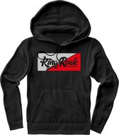 KingRock Studio hoodie heren/dames met capuchon|Original & vintage trui |Zilver & Rood