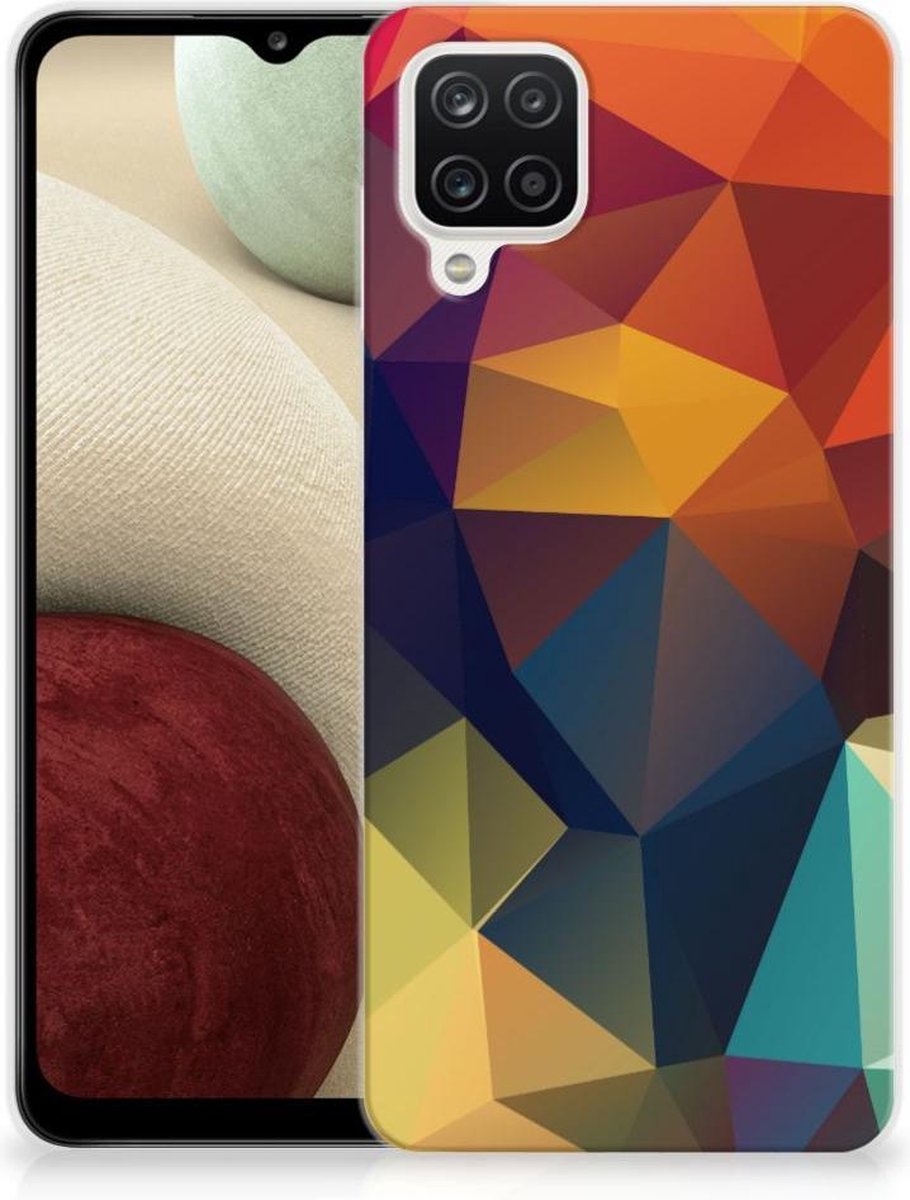 Samsung Galaxy A12 TPU Hoesje Polygon Color