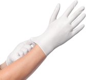 Dutchblue Stretch vinyl handschoenen - wegwerphandschoenen - ongepoederd latexvrij - wit 150 stuks - maat M