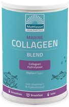 Mattisson - Marine Collageen Poeder Peptan Blend - Collageen Hydrolysaat met Vitamine C & Hyaluronzuur - 300 Gram