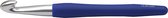 Haaknaalden, L: 16 cm, blauw, 1 stuk