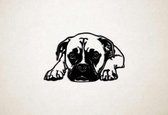 Wanddecoratie - Hond - Boxer 1 - M - 54x87cm - Zwart - muurdecoratie - Line Art
