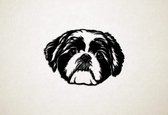 Wanddecoratie - Hond - Shih Tzu 2 - L - 75x105cm - Zwart - muurdecoratie - Line Art