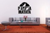 Muursticker Hakuna Matata V1 | Zwart | 120x104cm | Stickertoko.nl