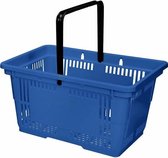 Winkelmandje 28 liter - blauw - 1 handvat