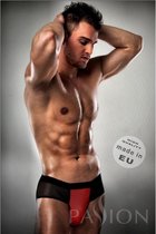 Passion men - onderbroek - sexy strings - rood|zwart - jockstrap - 90 % polyester - L|XL