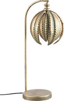 PTMD Mellis Ronde Tafellamp Bladeren - 28 x 23 x 66,5 cm - Ijzer - Goud