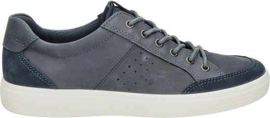 Ecco Soft Classic heren sneaker - Blauw - Maat 48 | bol.com