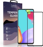Lunso - Geschikt voor Samsung Galaxy A52 / A52s - Gehard Beschermglas - Full Cover Screenprotector - Black Edge