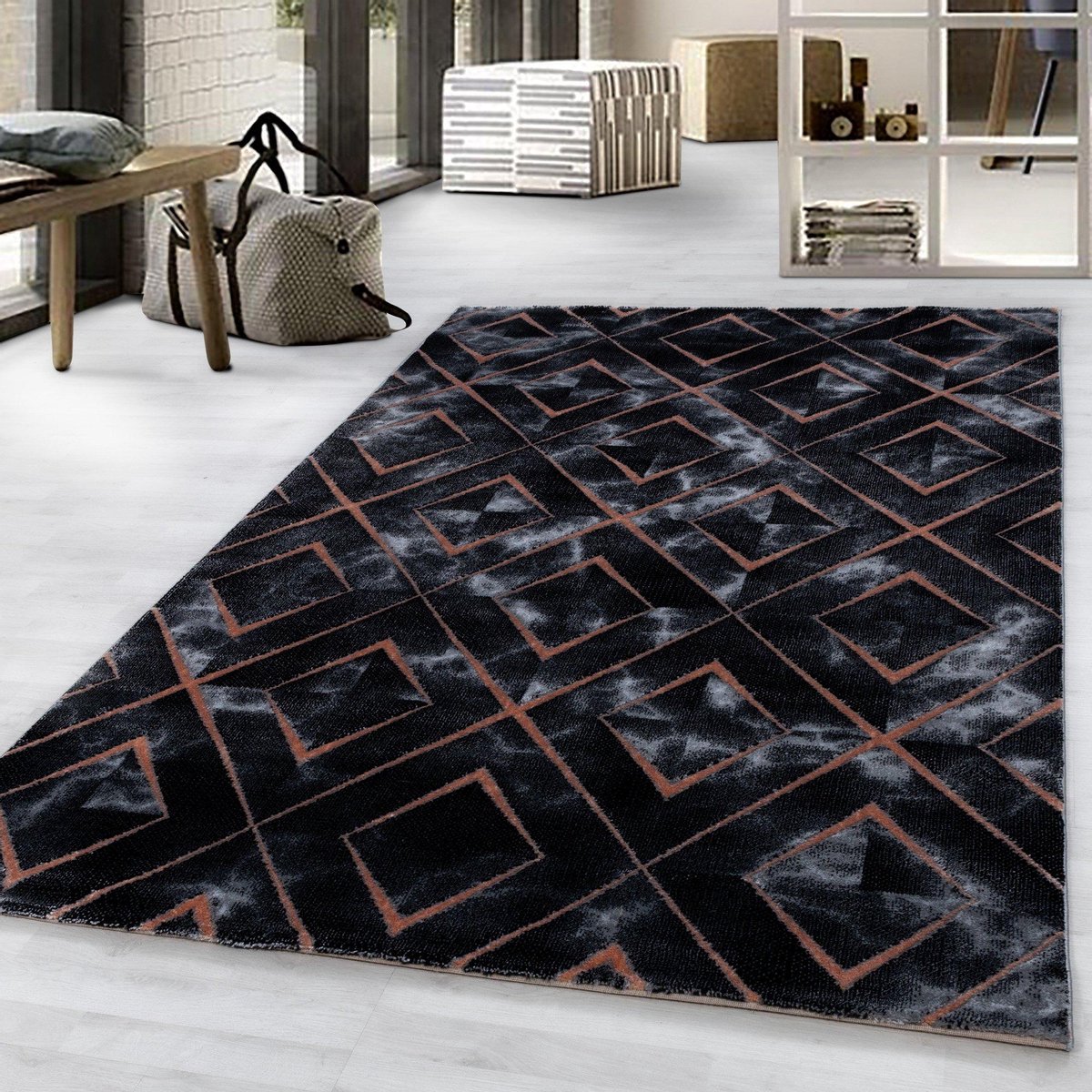 Crème Rond Tapijt Laagpolig Rond Vloerkleed met Anti Slip Koho Soft Comfort Wasbaar op 30°