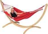 Hamac simple standard ' Wood & Relax' Rouge - Rouge