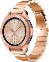 Stalen Smartwatch bandje - Geschikt voor  Samsung Galaxy Watch 42mm metalen bandje - rosé goud - Horlogeband / Polsband / Armband