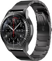 Stalen Smartwatch bandje - Geschikt voor  Samsung Galaxy Watch 46mm metalen bandje  - zwart - Horlogeband / Polsband / Armband