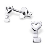 Aramat jewels ® - Oorbellen sleutel zilver kinderen 6mm