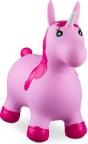 relaxdays Skippy animal unicorn - skippy unicorn - skippyball child - skippydier - max 50kg pink