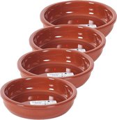 8x Tapas schaaltjes bruin/ terracotta 14 cm - Tapas/creme brulee ovenschaaltjes/serveerschaaltjes