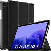 Hoes Geschikt voor Samsung Galaxy Tab A7 Hoes - 10.4 inch - (2020/2022) - Trifold Bookcase - Zwart