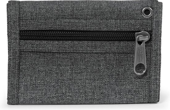 Portefeuille Eastpak gris, dos avec fermeture éclair.