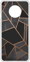 Design Backcover OnePlus 7T hoesje - Grafisch Zwart / Koper
