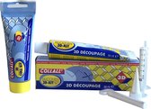 Collall / 3D-Colt Kit Tube en 3D Decoupage Set / Transparante lijm / Siliconenlijm / Elastische lijm / 2 verschillende Tubes in 1 set / 2 x  80ml