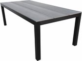 Table de jardin Chypre 180x100cm | Gris | Polywood et aluminium