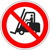 Verboden voor heftrucks sticker - ISO 7010 - P006 200 mm