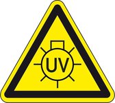 Waarschuwingsticker UV licht 25 mm - 10 stuks per kaart