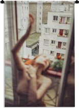 Tapisserie Abstrait Body - Portrait abstrait de femme rousse Tapisserie coton 120x180 cm - Tapisserie avec photo XXL / Groot format!