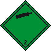 ADR sticker klasse 2.2 'Niet brandbaar gas' folie 50 x 50 mm