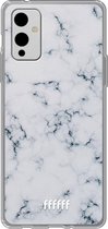 6F hoesje - geschikt voor OnePlus 9 -  Transparant TPU Case - Classic Marble #ffffff