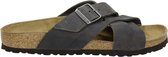 Birkenstock Lugano Camberra Iron narrow Oiled Leather Heren Slippers - 44