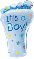 Folie ballon voet It's a Boy| blauw | babyshower | Geboorte | lucht en Helium | 80cm | Feest | party | versiering | ballon