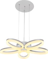 LED Plafondlamp - Plafondverlichting - Luxury - 40W - Natuurlijk Wit 4000K - Wit Aluminium - BES LED