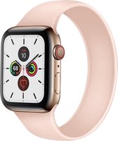 Shop4 - Bandje voor Apple Watch 6 44mm - Large Siliconen Solo Loop Roze