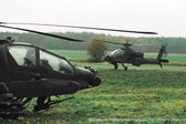 Schilderij Apache helikopters - Dibond - Koninklijke Luchtmacht - 100 x 70 cm