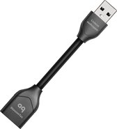 AudioQuest DragonTail, 0,112 m, USB A, USB A, USB 2.0, Mâle/Femelle, Noir