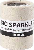 Bio-glitter, d 0,4 mm, zwart, 10 gr/ 1 Doosje