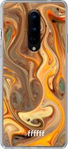 OnePlus 8 Hoesje Transparant TPU Case - Brownie Caramel #ffffff