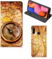 Magnet Case Geschikt voor Samsung Galaxy A20s Smart Cover Hoesje Kompas