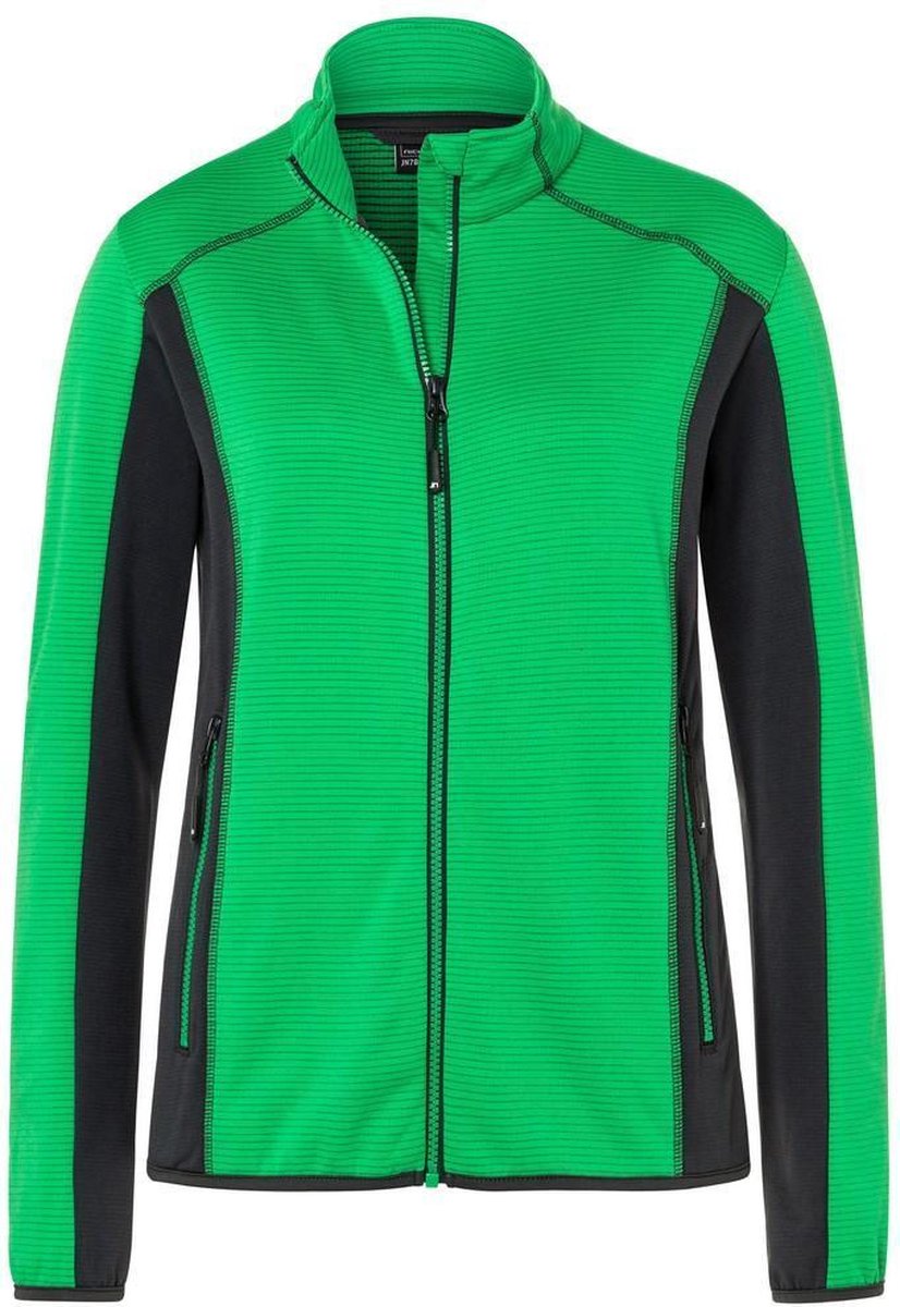 James and Nicholson Dames/dames structuur fleece jack Varengroen/koolstof