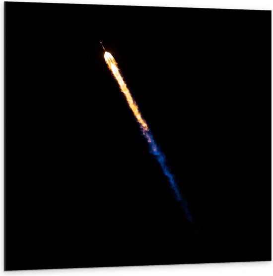 Dibond - Komeet in de Lucht - 100x100cm Foto op Aluminium (Wanddecoratie van metaal)